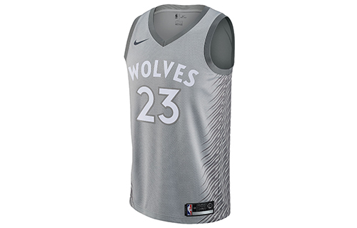Nike Swingman NBA Jimmy Butler City Edition SW jersey couple basketball vest male and female silver