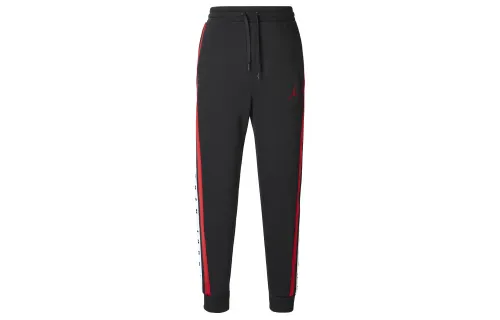 Jordan Multi Label Bundled Velvet Basketball Retro Sports Knitted Sweatpants Men's Black