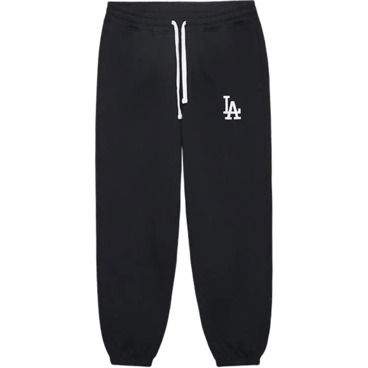 New Era Casual Pants Unisex Black Thickened Cuffed Pants