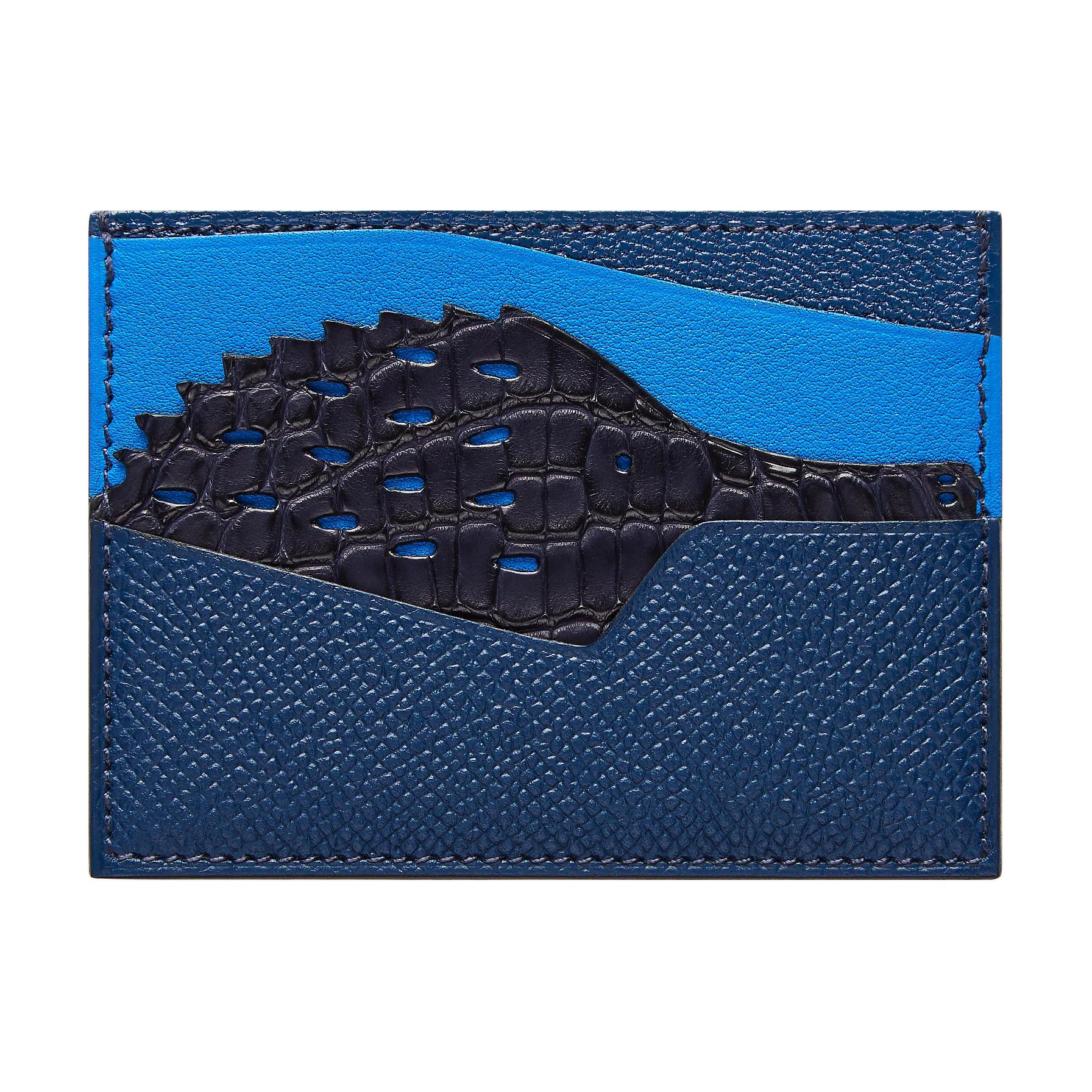 Мужской кардхолдер Hermes Animal Card Holder (сине-черный)