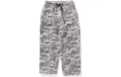 Bape Tonal Solid Camo Metal Ape Head One Point Fleece Pants