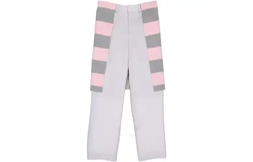 Burberry Casual Pants Men's White Moderate Straight Fit Pants