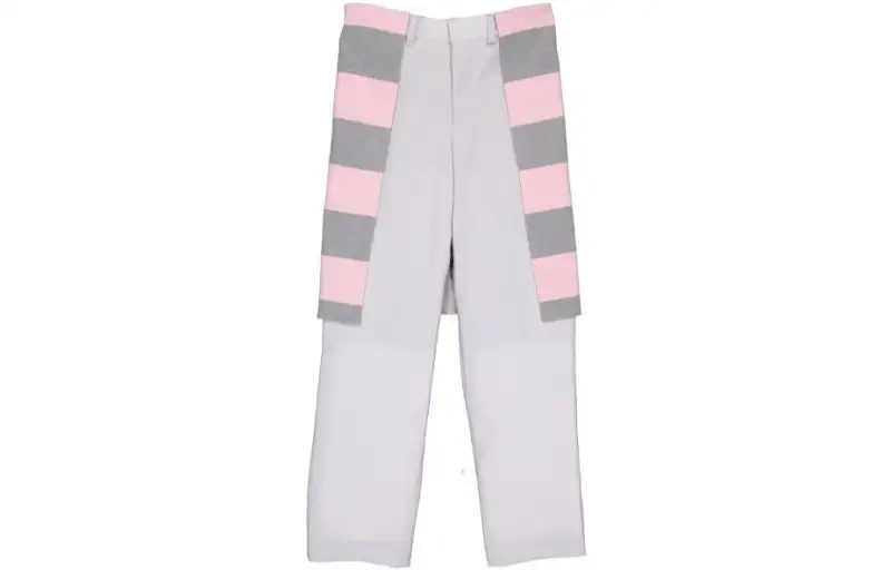 Burberry Casual Pants Men's White Moderate Straight Fit Pants