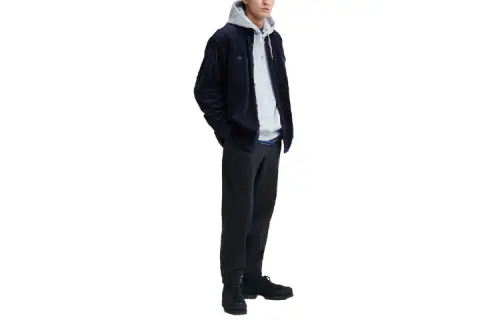 UNIQLO Casual Pants Men's Black Moderate Cuffed Pants