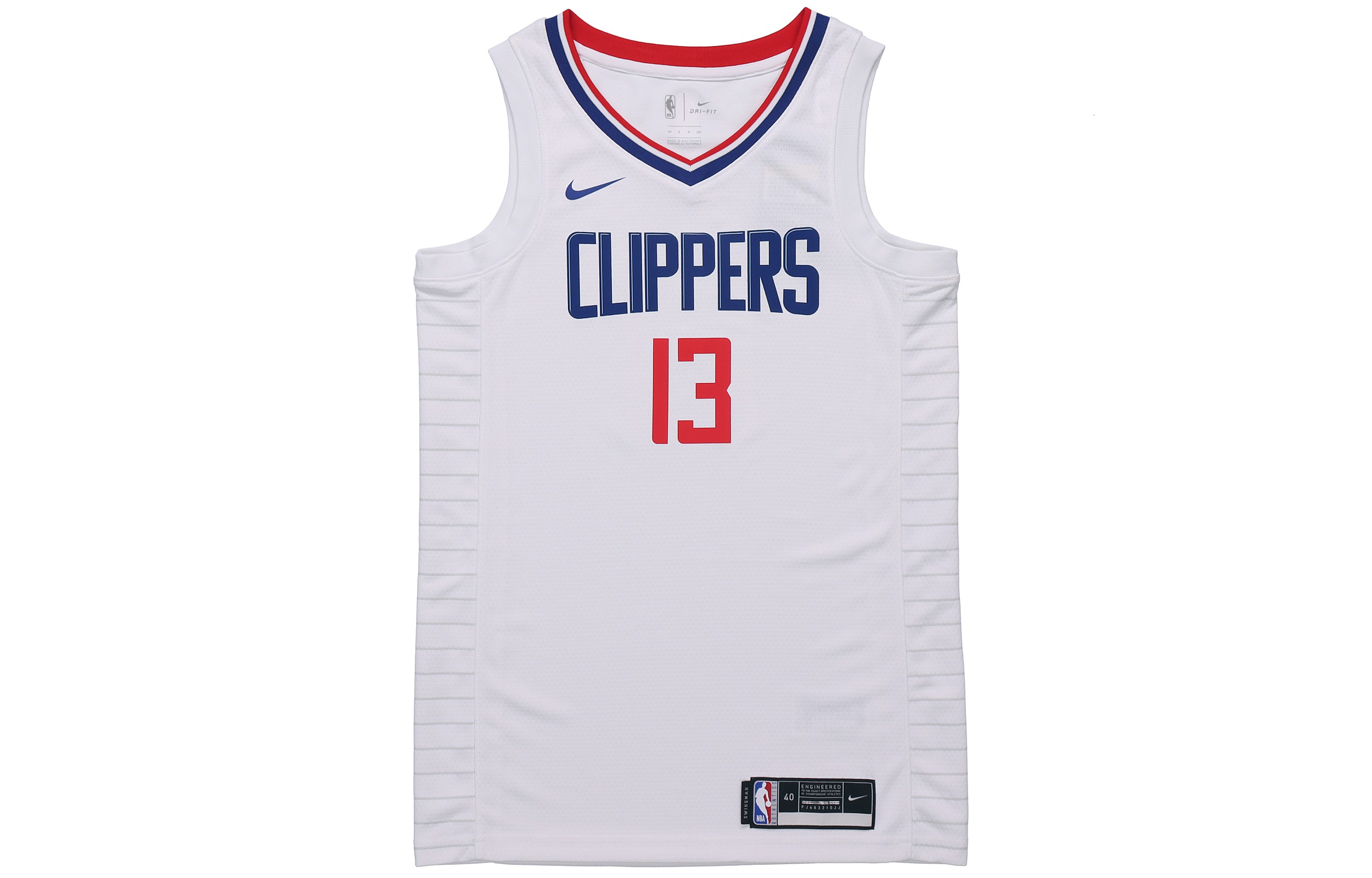 Nike Dri-Fit NBA 2020 season Los Angeles Clippers SW Fan Edition Paul George No. 13 Quick Dry Sports Comfort Basketball Vest Men's White