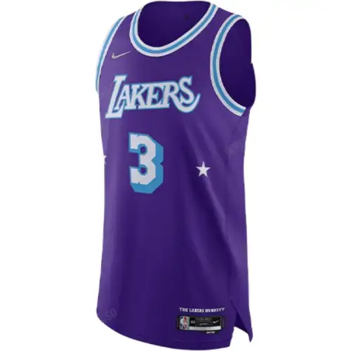 Nike NBA AU Player Edition Anthony Davis Los Angeles Lakers 2021/22 No. 3 Comfortable and breathable sports basketball vest Men's Purple