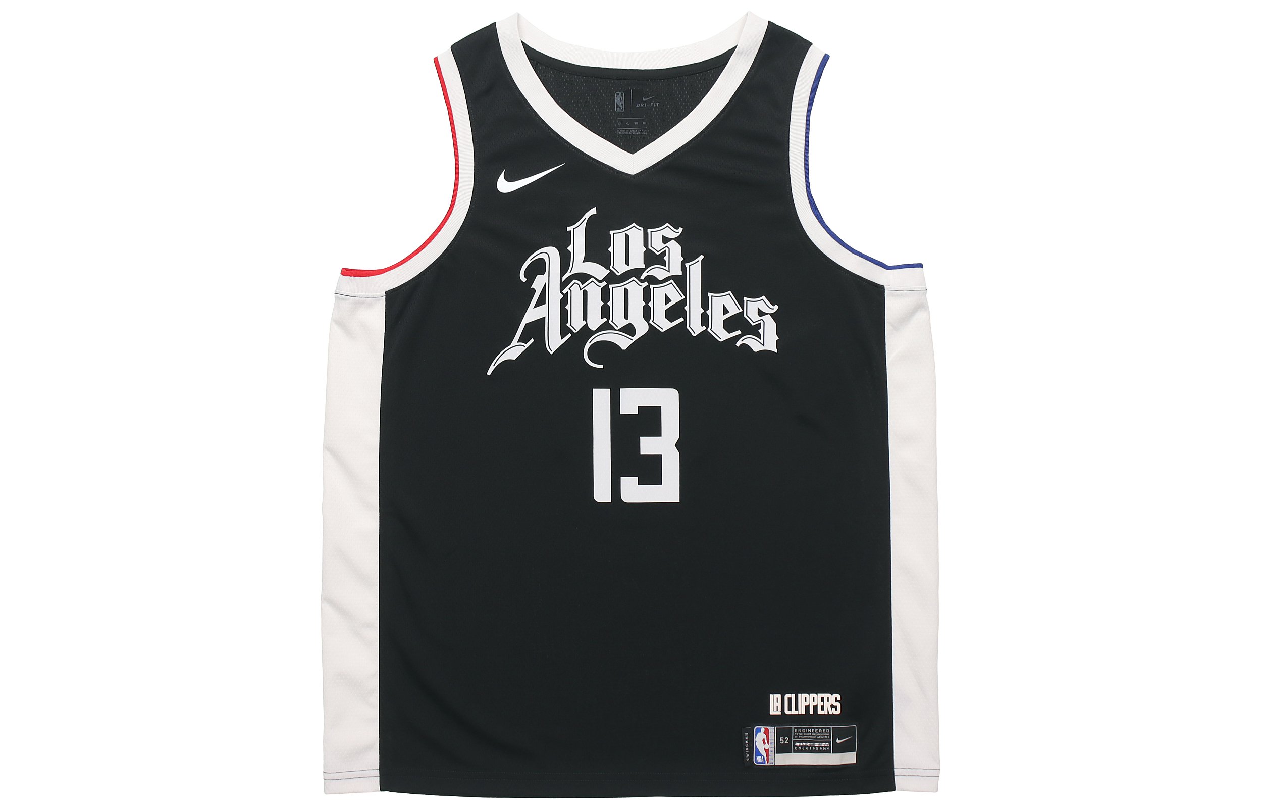 Nike NBA SW Fan Edition Los Angeles Clippers Paul George No. 13 City Edition Sports Moisture-wicking Basketball Vest Men's Black