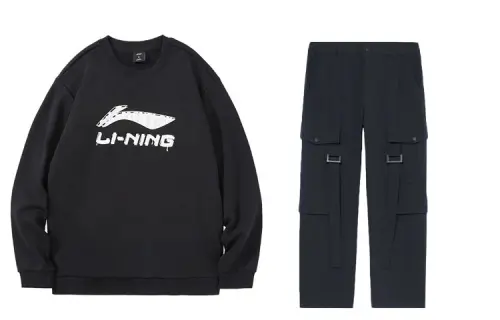 Li Ning Casual Sportswear Unisex Crew Neck Moderate