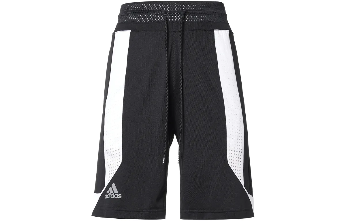Adidas Basketball Shorts Men's Black Moderate Straight Fit Pants