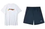 Li Ning Sports Suit Men's Standard White + Guangdong Blue