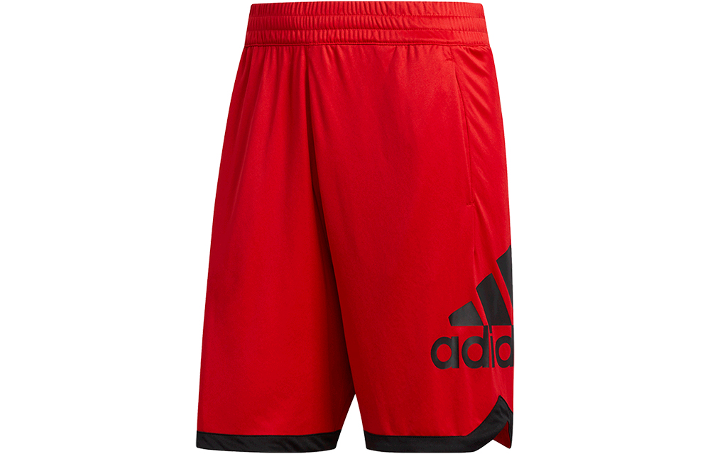 Adidas Basketball Shorts Men’s Red Moderate Straight Fit Pants