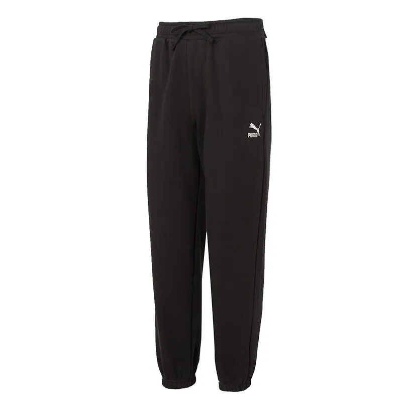 PUMA Casual Pants Unisex Black Moderate Cuffed Pants