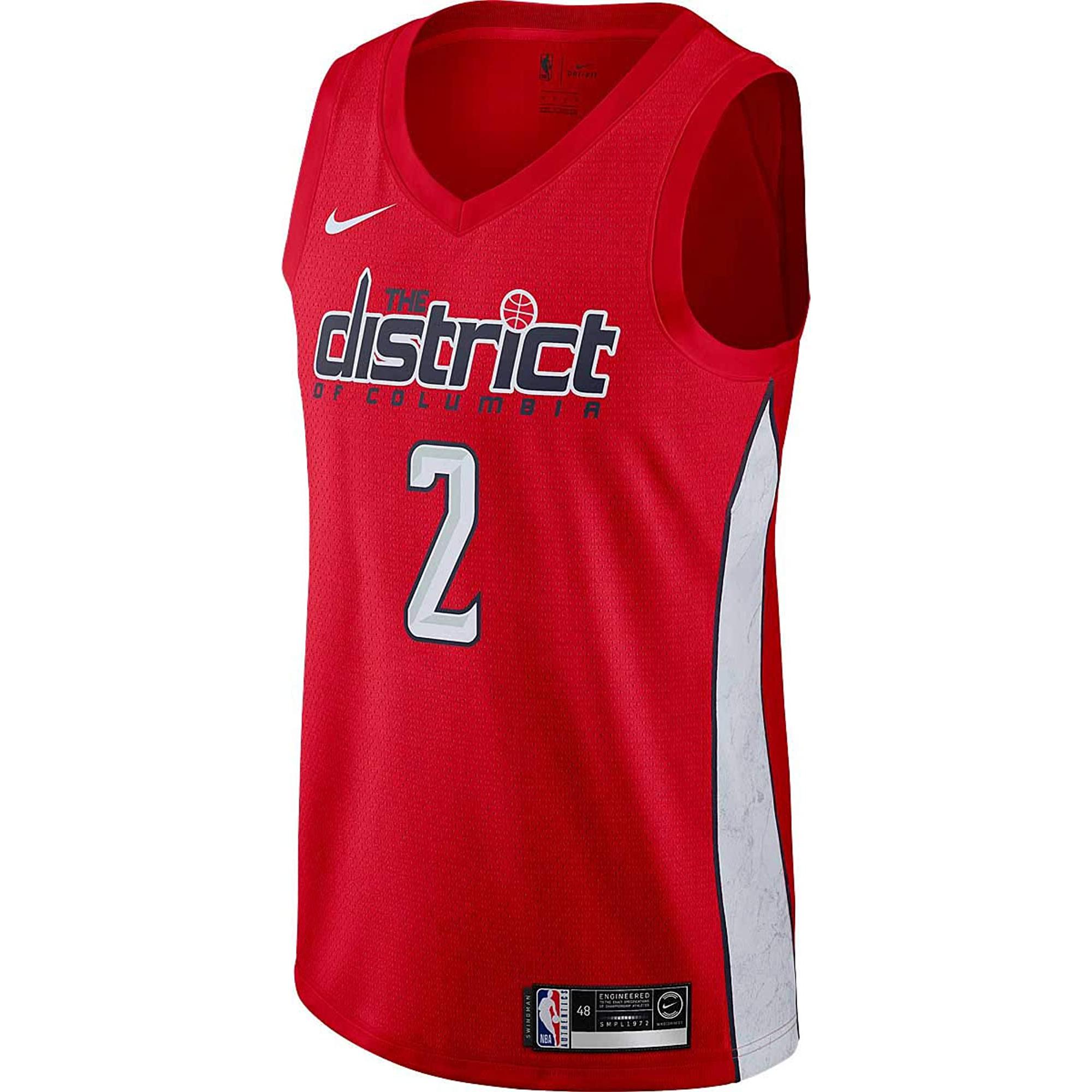 Nike NBA Washington Wizards (SW) Wall No. 2 Jersey Men's Red