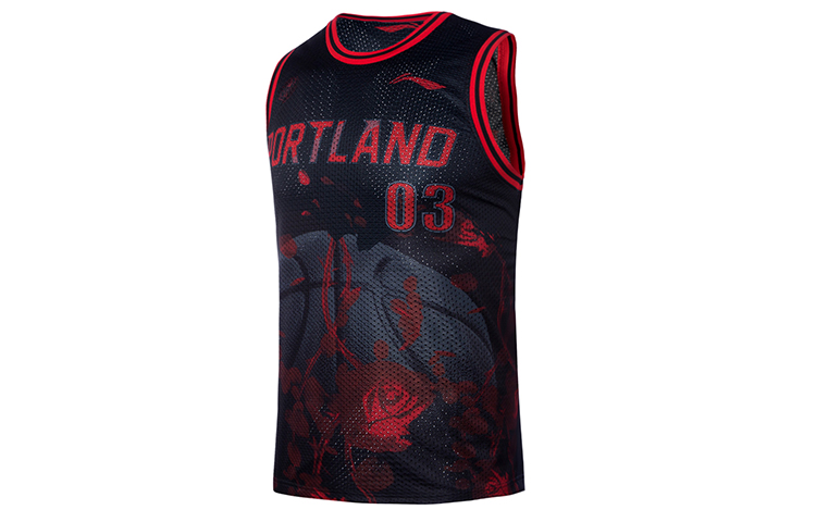 Li Ning Sports Basketball Collection Basketball Jerseys Men’s New Standard Black Moderate Bib & Brace