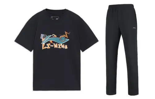 Li Ning Casual Sportswear Men's Crew Neck Moderate
