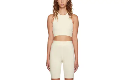 Fear Of God Essentials Tank Tops Women's Eggshell White Halter Neck