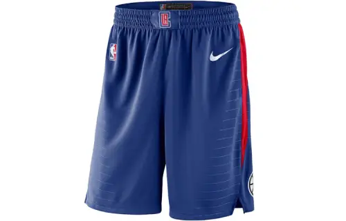 Nike SW Fan Edition Los Angeles Clippers Fabric Applique Decoration Casual Sports Basketball Shorts Men's Blue