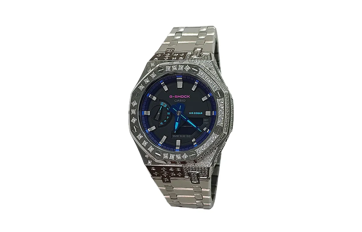 CASIO Custom Collection Electronic Movement Stainless Steel Strap Watch Men's Watches Black Dial