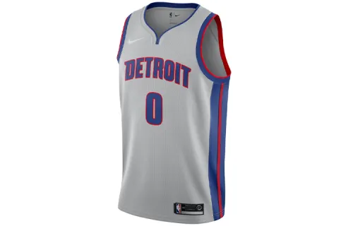 Nike NBA SW Fan Edition Detroit Pistons Drummond No. 0 Retro Breathable Basketball Vest Men's Gray