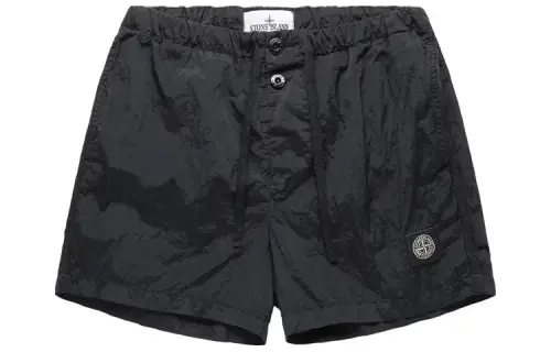 STONE ISLAND Logo Patch Drawstring Swim Shorts