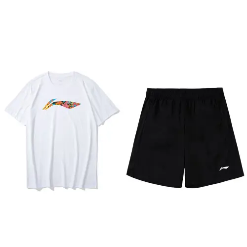 Li Ning Set Men's Standard White+Black