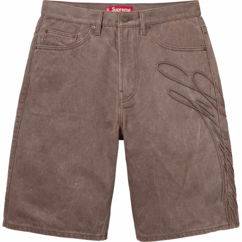 Supreme Script Baggy Denim Short