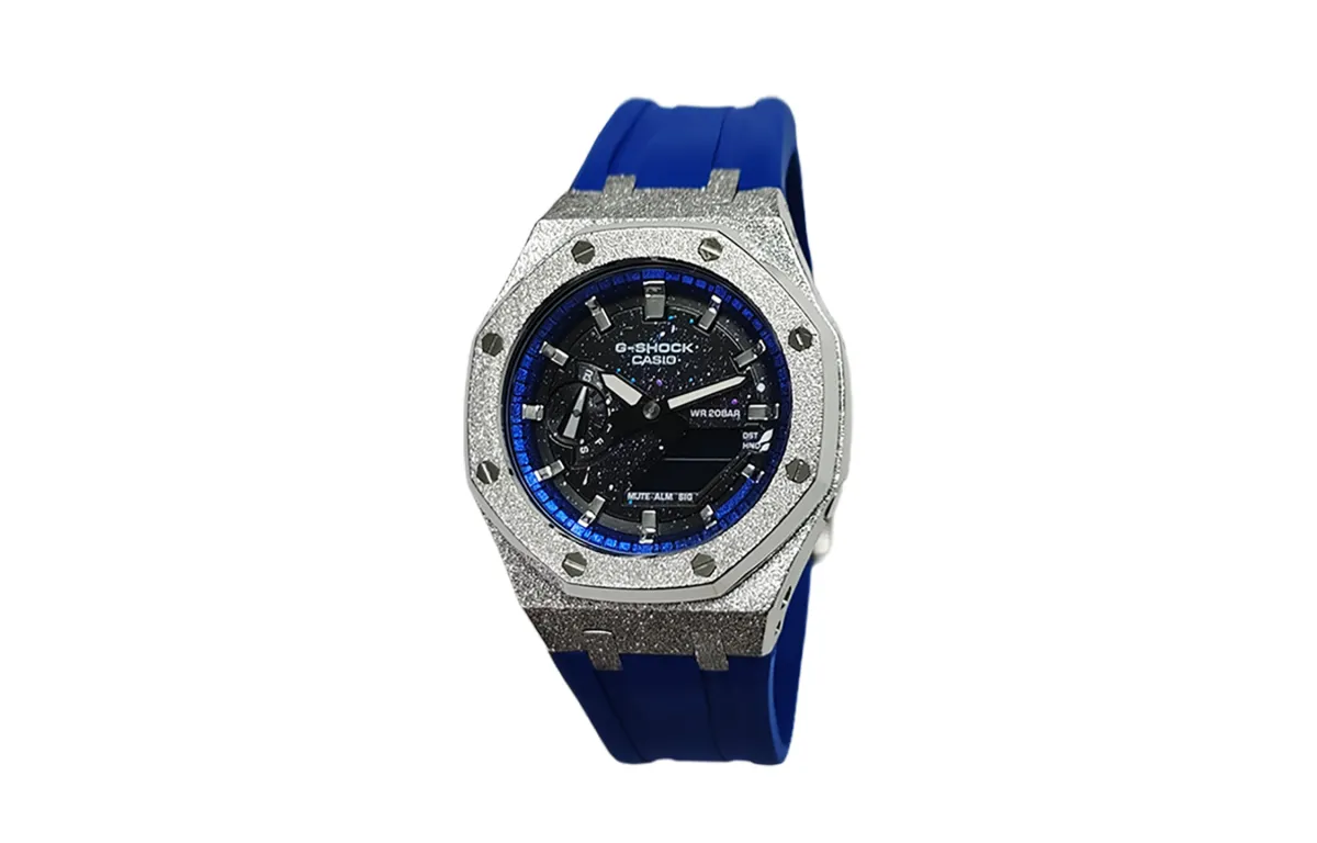 CASIO Custom Collection Electronic Movement Fluoroelastomer Strap Watch Men's Watches Black Dial