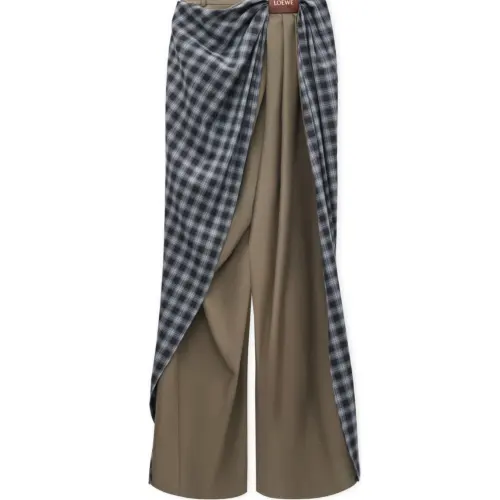 LOEWE SS25 Casual Pants Men's Dark Green