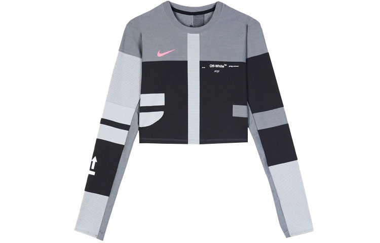 Nike X OFF-WHITE joint model training running top tights women's black
