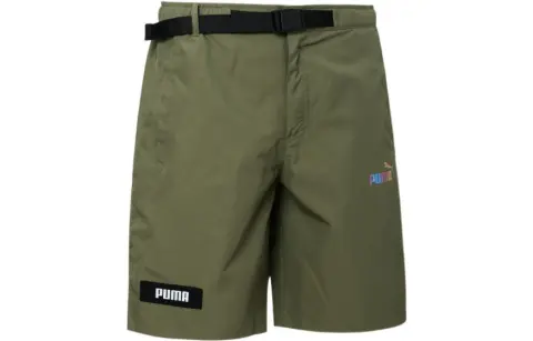 PUMA Logo Cargo Casual Shorts Unisex Green