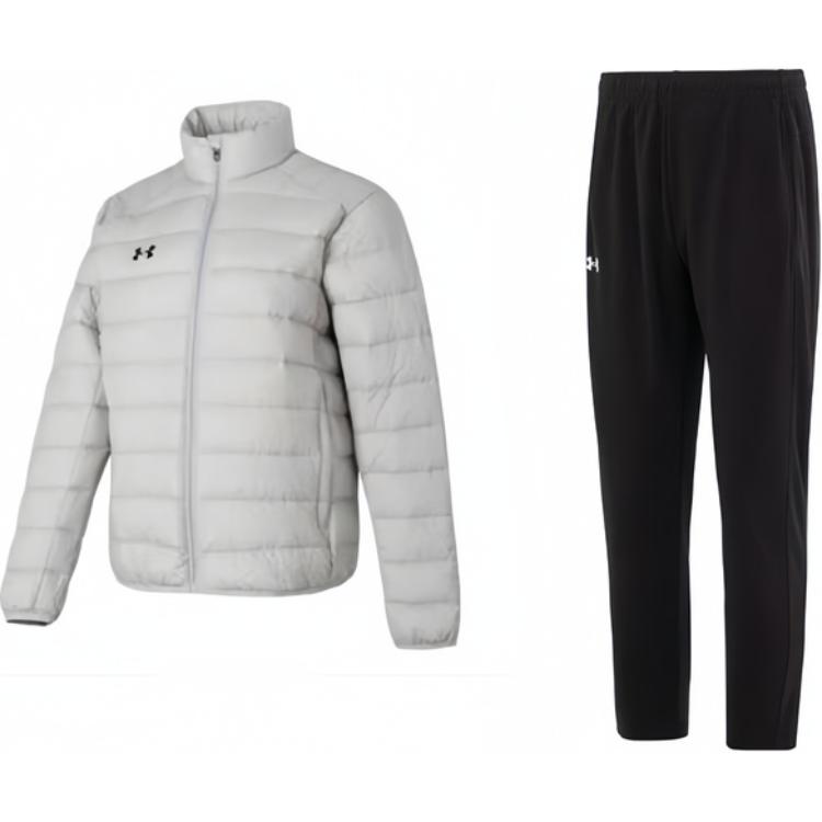 Under Armour Casual Sportswear Solid Color Stand Collar Quilted Down Jacket With Breathable Knitted Fabric Unisex