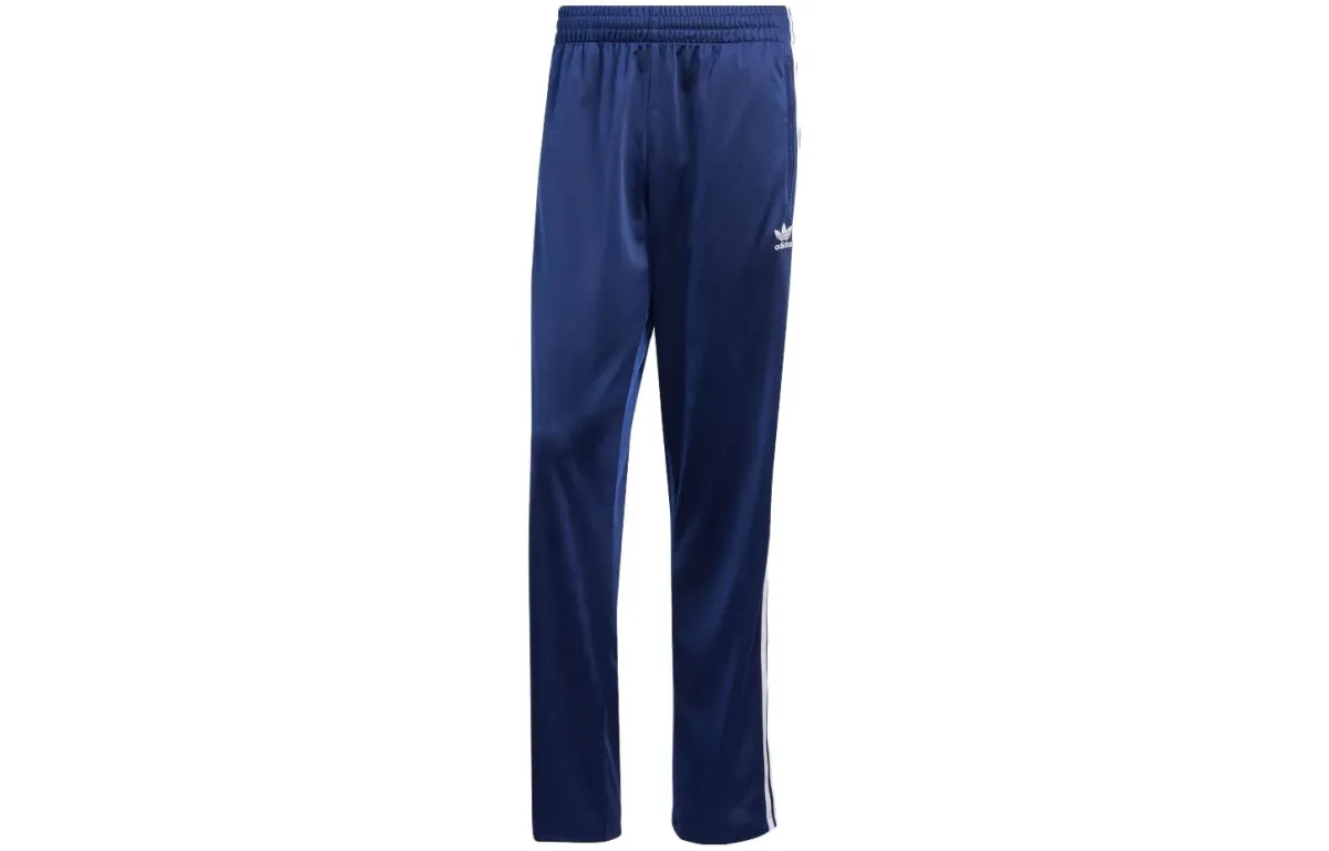 Adidas Originals Classics Firebird Casual Pants Men's Blue Moderate Straight Fit Pants