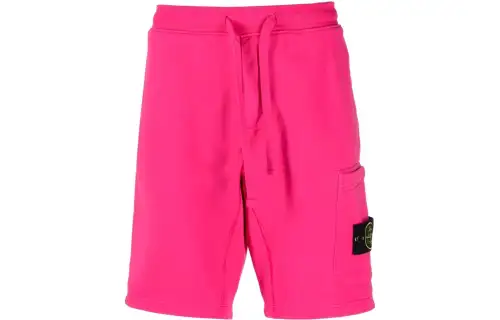 STONE ISLAND Casual Shorts Men's Pink Moderate