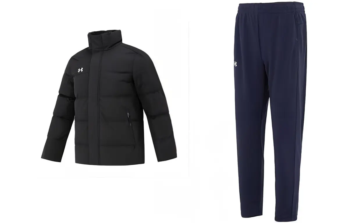Under Armour Casual Sportswear Sets Men's Stand Collar Moderate