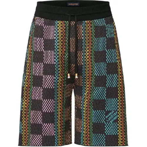 LOUIS VUITTON Damier Cotton Knit Shorts