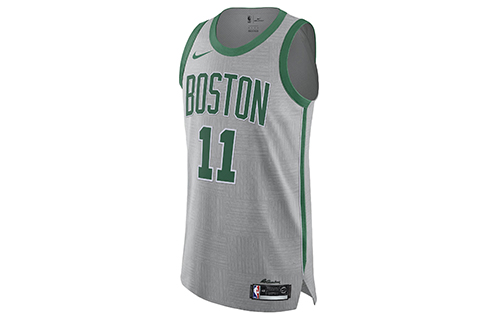 Nike NBA Kyrie Irving City Edition Authentic Jersey City Limited AU Player Edition Celtics Kyrie Irving Basketball Jersey Men's White Gray
