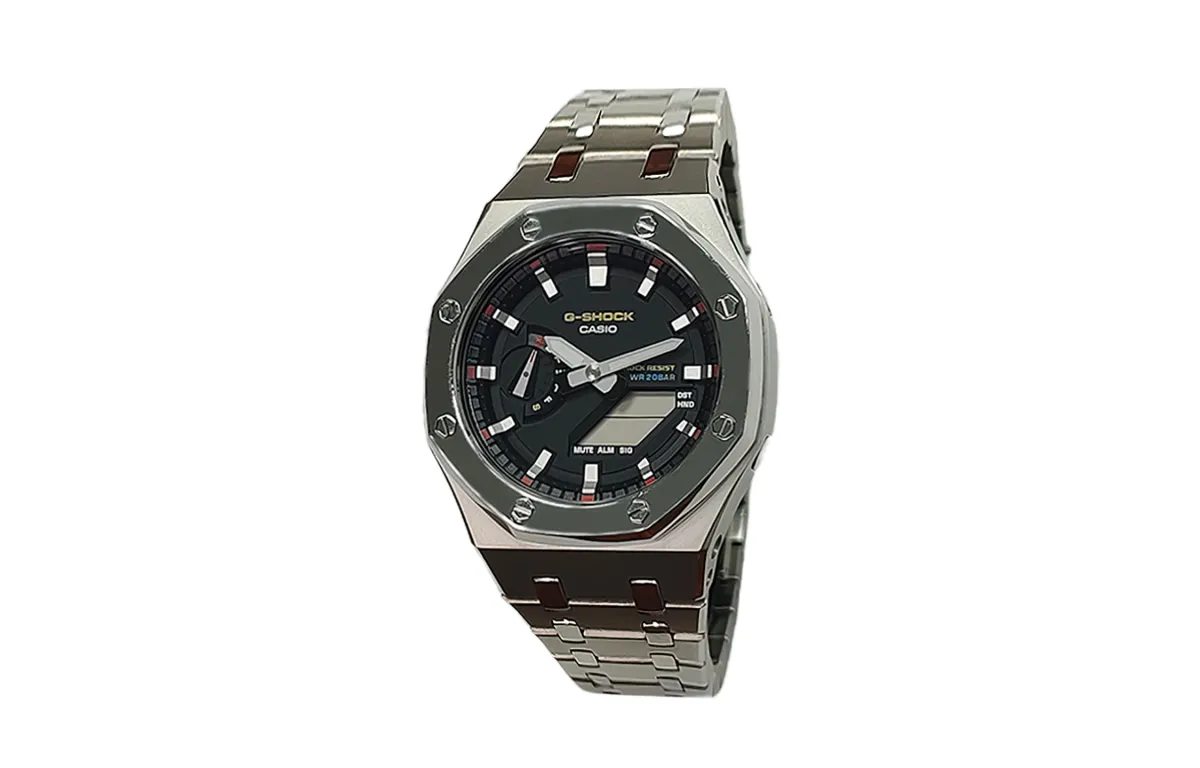 CASIO Custom Collection Electronic Movement Stainless Steel Strap Watch Men's Watches Black Dial