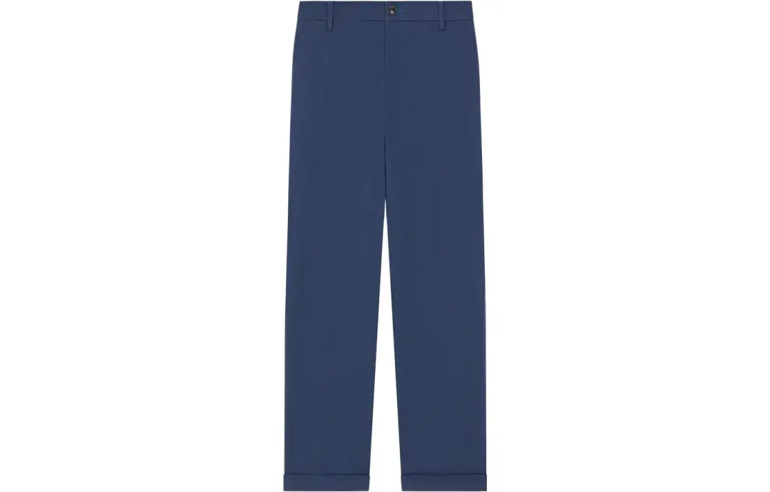 KENZO Straight Leg Turn Up Cuff Trousers