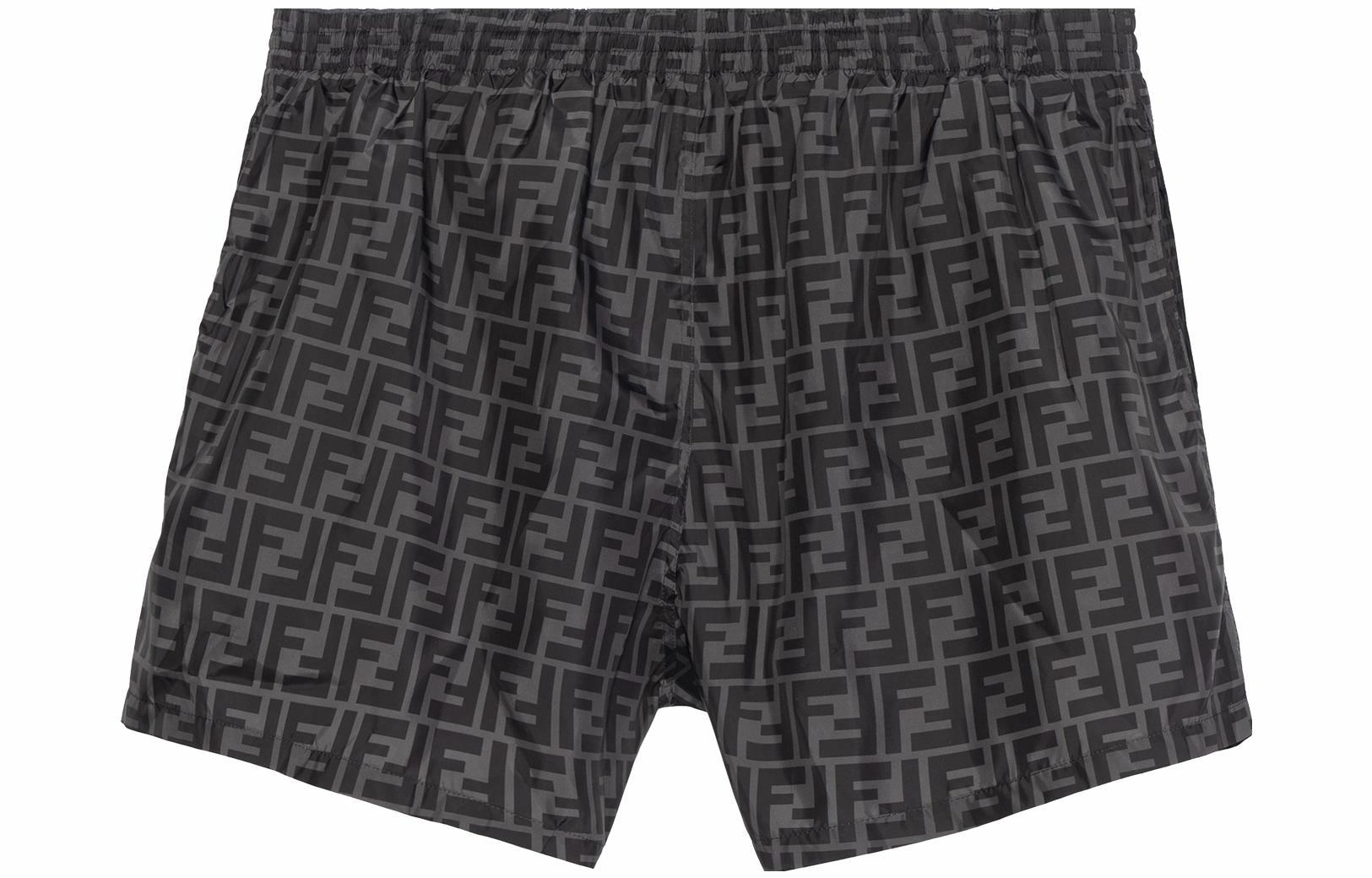 Мужские шорты Fendi SS22 Logo (черные)