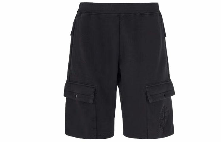 Мужские шорты STONE ISLAND Logo (черные)