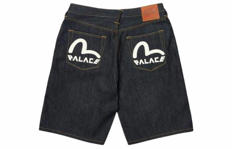 Шорты Palace x EVISU SS24 LOGO (черные)