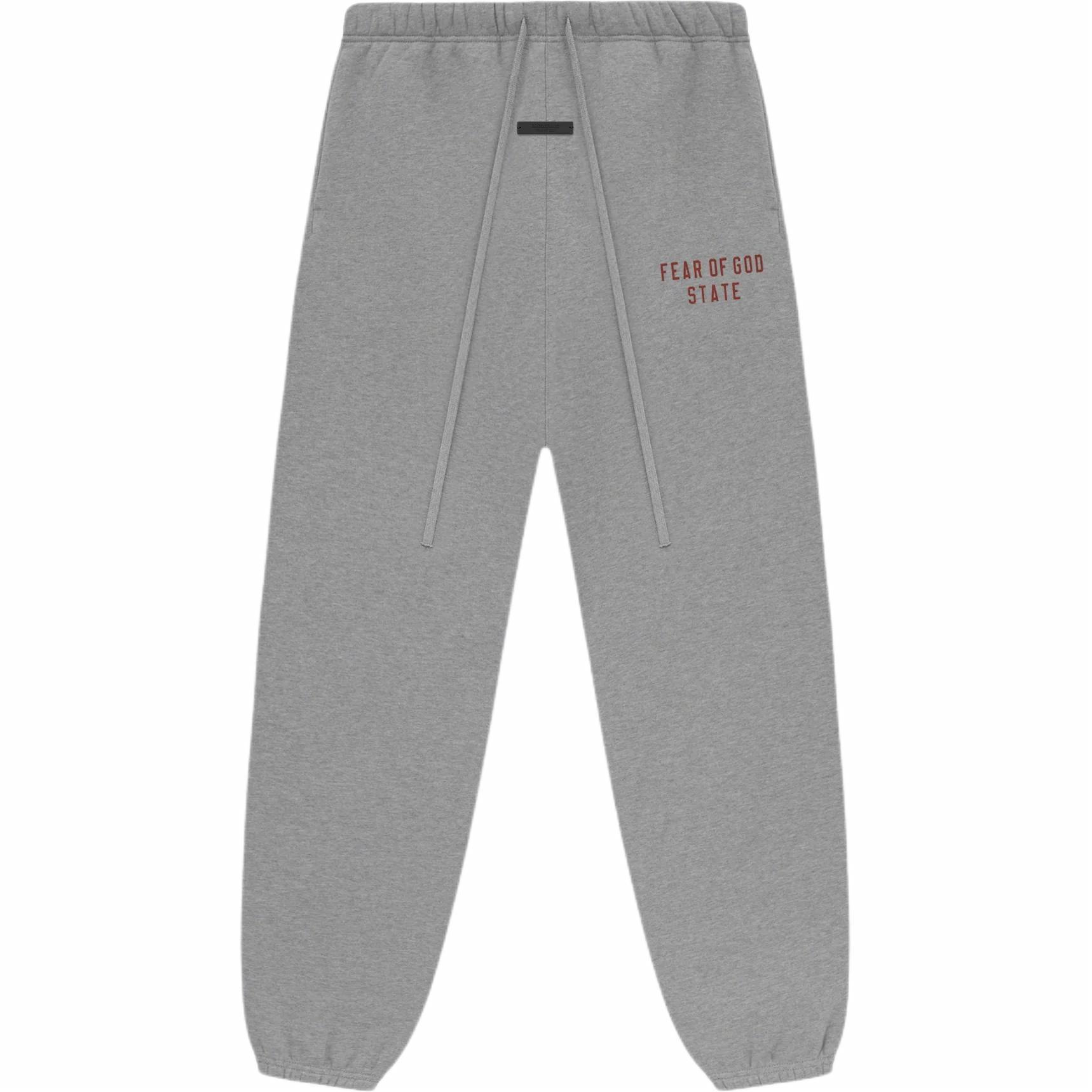 Мужские штаны Fear Fear of God Essentials Fall24 BACK TO SCHOOL Fleece Essential Sweatpant /DARK HEATHER (овсяный серый / темный вереск)
