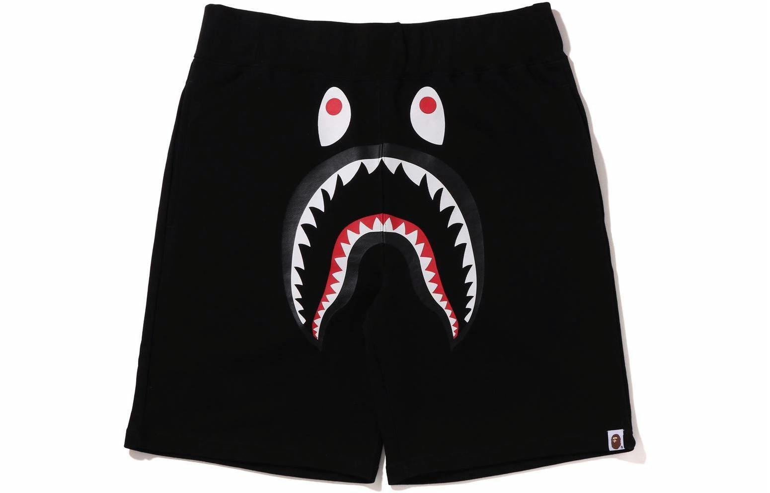Мужские шорты A BATHING APE Shark Shorts (черные)