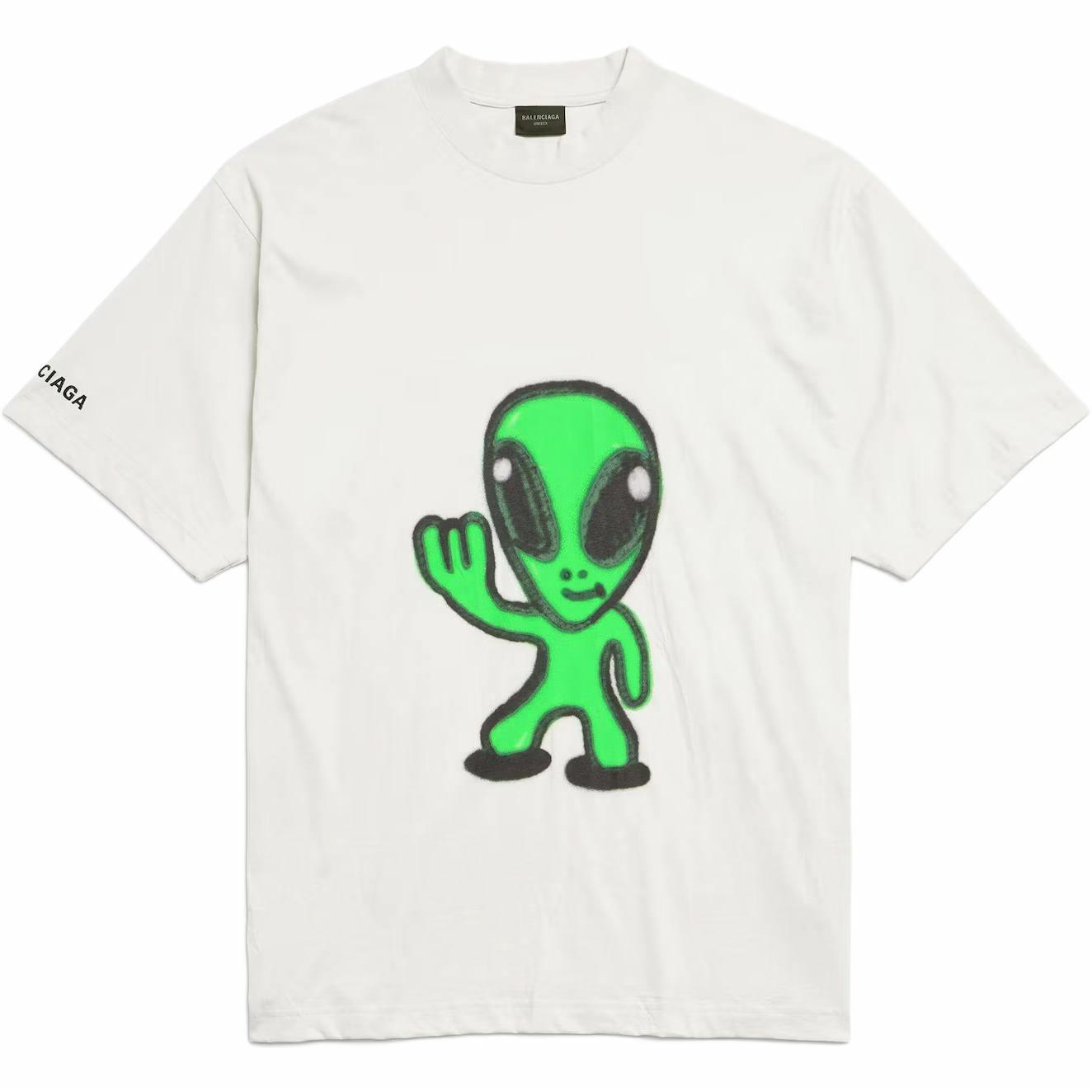 Мужская футболка Balenciaga Balenciaga SS25 High Summer DripleyT (белая)