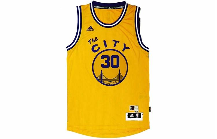Мужская майка adidas NBA Stephen Curry 30 (желтая) — фото 1