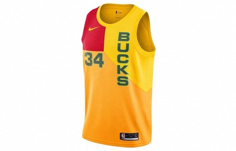 Мужская майка Nike NBA Milwaukee Bucks (желтая) — фото 1
