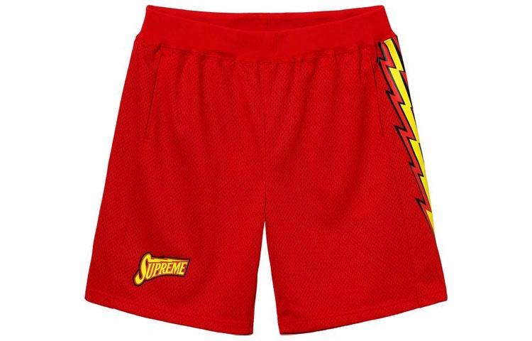 Шорты Supreme SS18 Bolt Basketball Short (красный) — фото 1