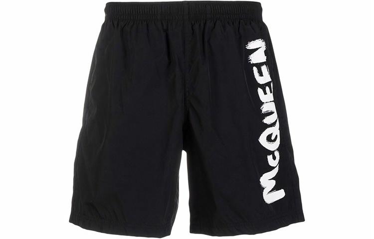Мужские шлепанцы Alexander McQueen SS21 (черные)