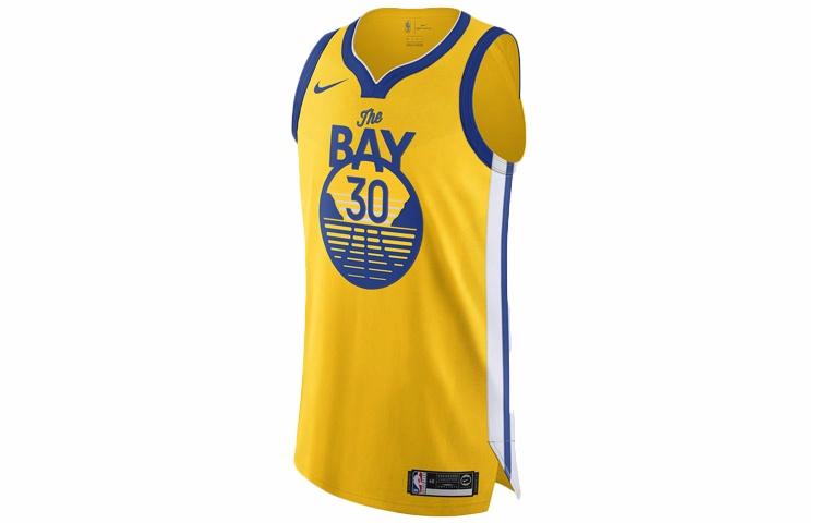 Мужская майка Nike NBA Jersey AU Golden State Warriors Curry (желтая) — фото 1