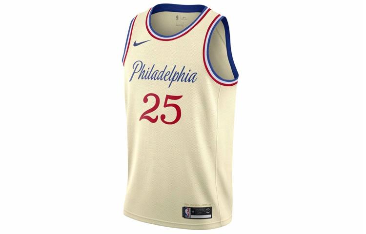 Мужская футболка Nike NBA Philadelphia 76ers (бежевая) — фото 1